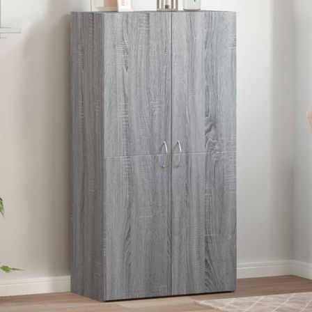 Armoire de classement sonoma gris 60x32x115cm bois d'ingénierie