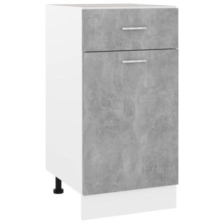 Meuble bas de cuisine Gris béton 40x46x81,5 cm