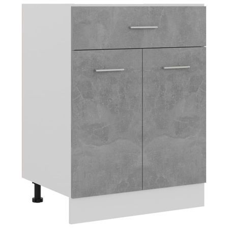 Armoire de cuisine Gris béton 60x46x81,5 cm 3