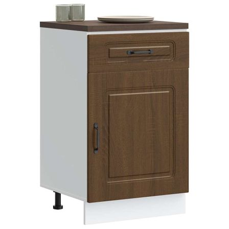 Armoire de cuisine Kalmar chêne marron bois d'ingénierie