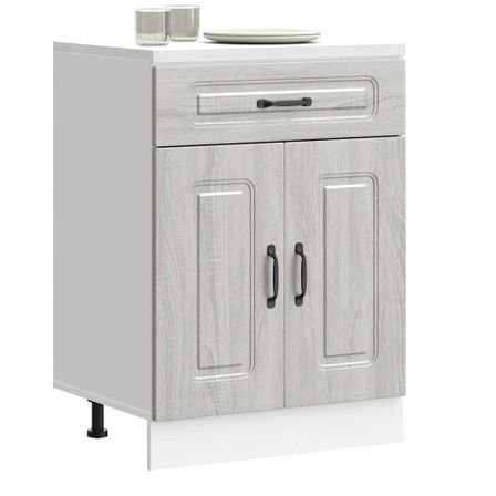 Armoire de cuisine Kalmar sonoma gris bois d'ingénierie
