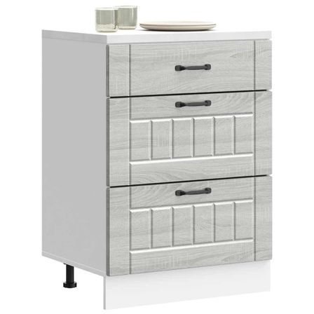 Armoire de cuisine Lucca sonoma gris bois ingénierie