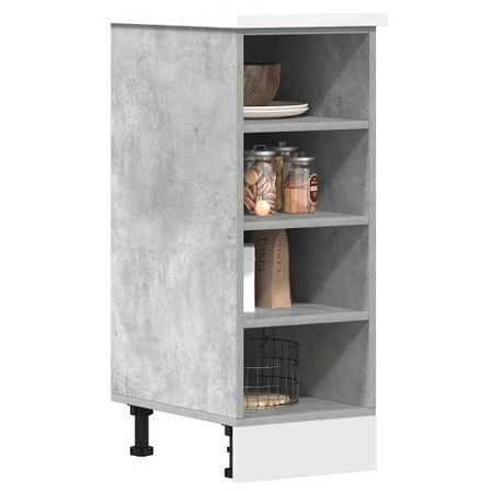 Armoire de plancher gris béton 30x44,5x81,5cm bois d’ingénierie