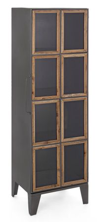 Armoire de rangement acier et verre 2 portes Bony L 41 cm