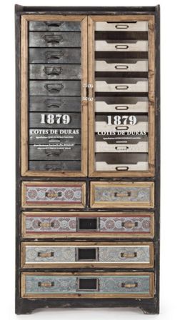 Armoire de rangement bois de pin 5 tiroirs Alane 66 cm