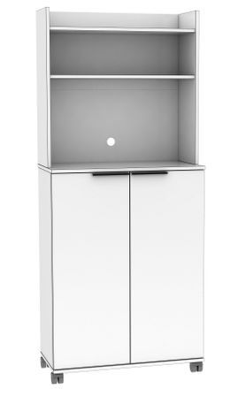 Armoire de rangement multifonctions blanche Lika 73 cm