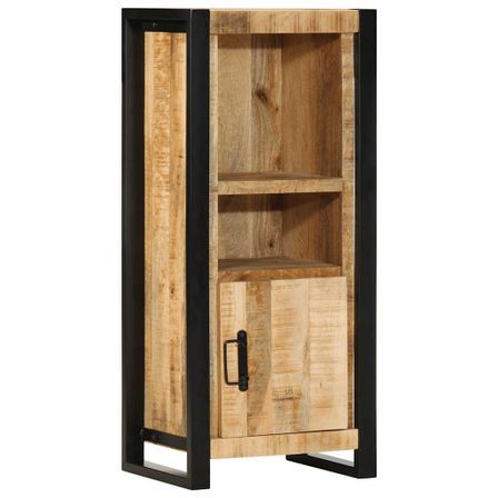 Armoire de salle de bain 40x30x90 cm bois manguier massif brut