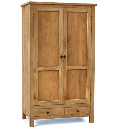 Armoire de salon RUBIO - rustique en teck – 2 Portes & 2 Tiroirs