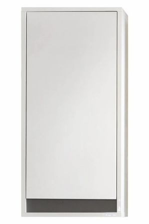 Armoire de toilette 1 porte bois MDF blanc brillant Sabine