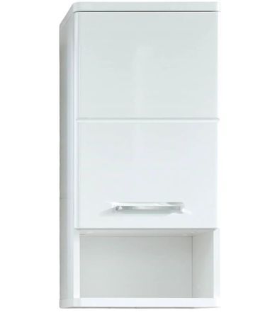 Armoire de toilette 1 porte mélaminé blanc Micko