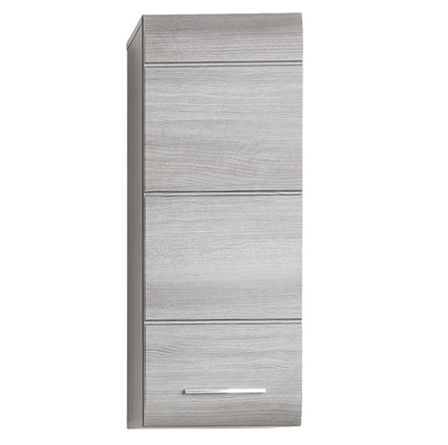 Armoire de toilette 1 porte mélaminé gris Bezzi