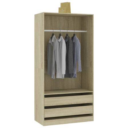 Armoire dressing 1 penderie 2 tiroirs 100 cm - Collection Kodok
