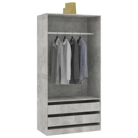 Armoire dressing 1 penderie 2 tiroirs 100 cm - Collection Kodok