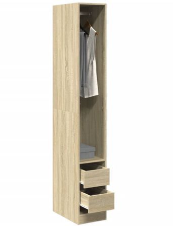 Armoire dressing 1 penderie 2 tiroirs 30 cm - Collection Kodok
