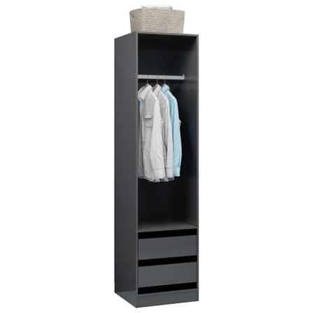 Armoire dressing 1 penderie 2 tiroirs 50 cm - Collection Kodok