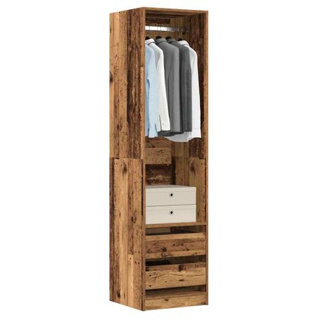 Armoire dressing 1 penderie 2 tiroirs 50 cm - Collection Kodok