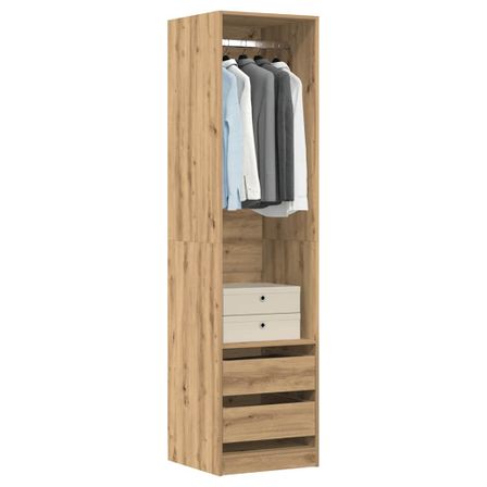 Armoire dressing 1 penderie 2 tiroirs 50 cm - Collection Kodok