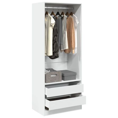 Armoire dressing 1 penderie 2 tiroirs 80 cm - Collection Kodok