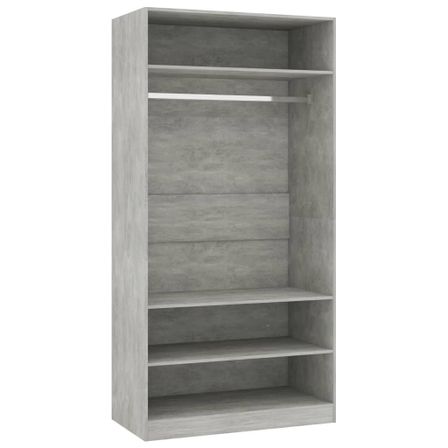 Armoire dressing 1 penderie 3 étagères 100 cm - Collection Klozer