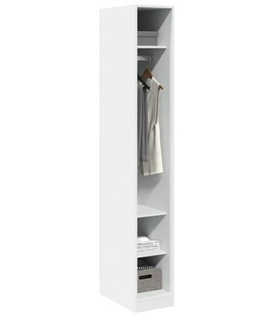 Armoire dressing 1 penderie 3 étagères 30 cm - Collection Klozer
