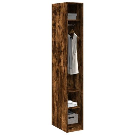 Armoire dressing 1 penderie 3 étagères 30 cm - Collection Klozer