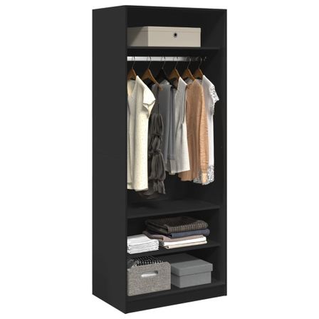 Armoire dressing 1 penderie 3 étagères 80 cm - Collection Klozer