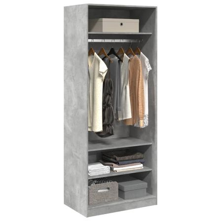 Armoire dressing 1 penderie 3 étagères 80 cm - Collection Klozer