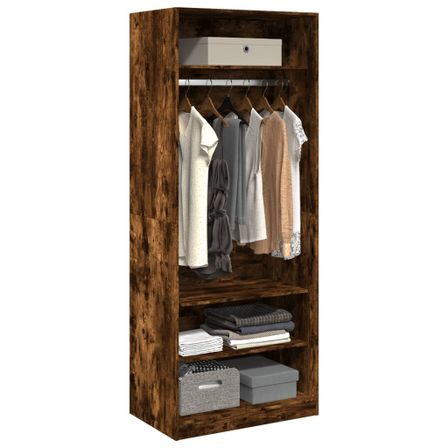 Armoire dressing 1 penderie 3 étagères 80 cm - Collection Klozer