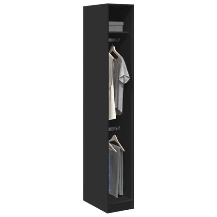 Armoire dressing 2 penderies 1 étagère 30 cm - Collection Laker
