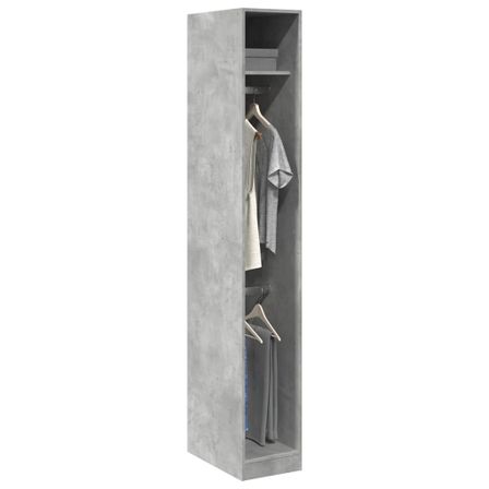 Armoire dressing 2 penderies 1 étagère 30 cm - Collection Laker
