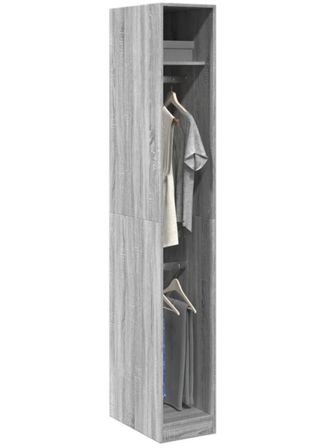 Armoire dressing 2 penderies 1 étagère 30 cm - Collection Laker