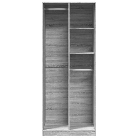 Armoire dressing 2 penderies 2 étagères 80 cm - Collection Drazer