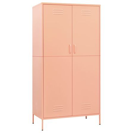 Armoire en acier 1 penderie 4 étagères réglables Klako 90 cm