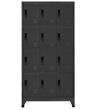 Armoire en acier Koface 90 cm – 12 casiers avec fermeture à clé
