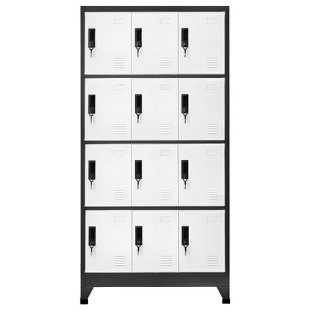 Armoire en acier Koface 90 cm – 12 casiers avec fermeture à clé