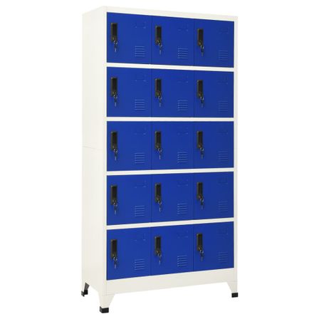 Armoire en acier Koface 90 cm – 15 casiers avec fermeture à clé