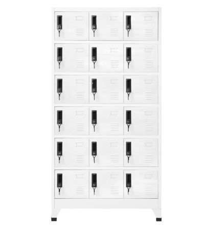 Armoire en acier Koface 90 cm – 18 casiers avec fermeture à clé