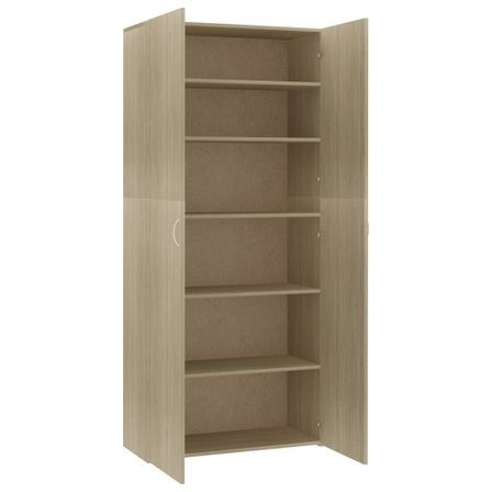 Armoire en bois 2 portes multifonctions Bakari 80 cm - Pratique et sobre