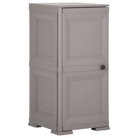 Armoire en plastique 40x43x85,5 cm Design de bois Gris