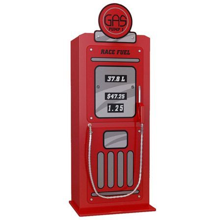 Armoire enfant pompe à éssence – Bois rouge – 1,40 m