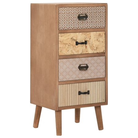 Armoire latérale avec 4 tiroirs Marron 34,5 x 30 x 74,5 cm MDF