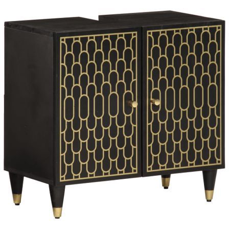 Armoire lavabo de salle de bain bois massif de manguier