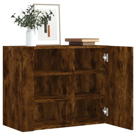 Armoire murale 1 porte 1 étagère Valentine L 60 x H 75 x P 35 cm – A poser au sol ou au mur