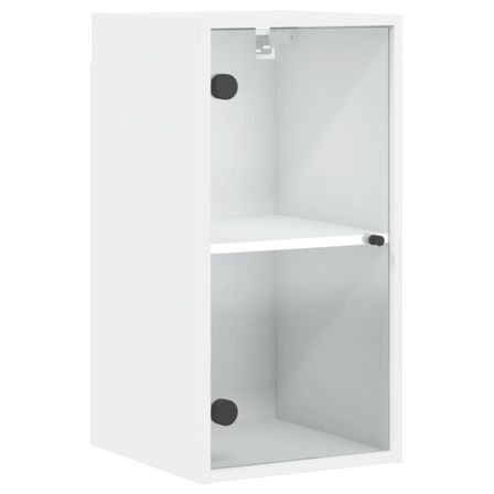 Armoire murale avec portes en verre blanc 35x37x68,5 cm