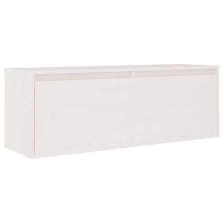 Armoire murale Blanc 100x30x35 cm Bois de pin massif