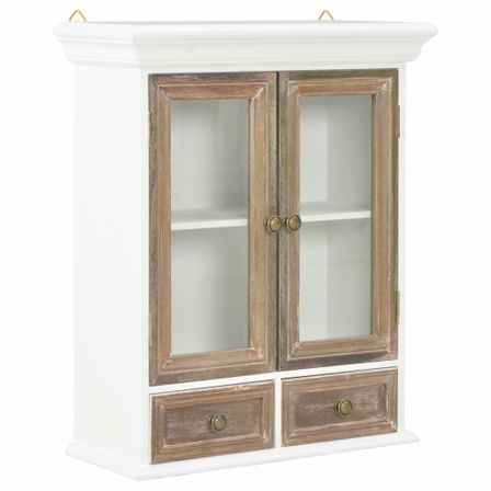 Armoire murale Blanc 49 x 22 x 59 cm Bois massif