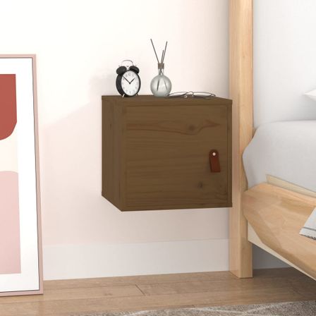 Armoire murale Marron miel 31,5x30x30 cm Bois de pin massif