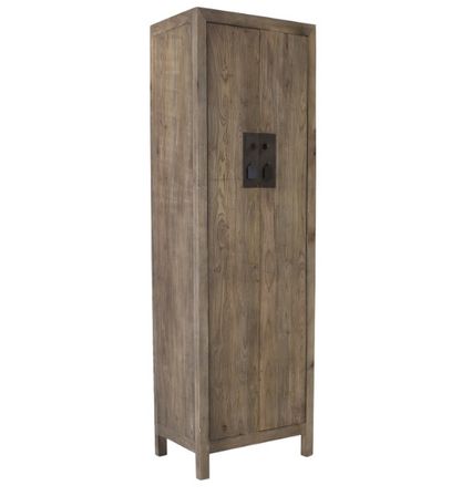 Armoire orientale 2 portes orme massif foncé vieilli Jary