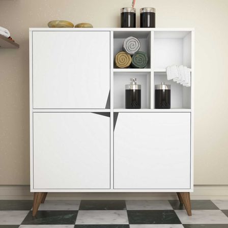 Armoire polyvalente blanche Vivaly 100 cm