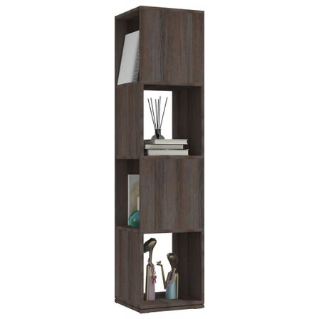 Armoire rotative Gris et chêne 34,5x34,5x147,5 cm